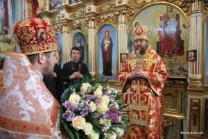 Вітання Митрополита Бориспільського та Броварського Антонія від протоієрея Володимира Дідковського настоятеля Храма Різдва Пресвятої Богородиці с.Лютіж